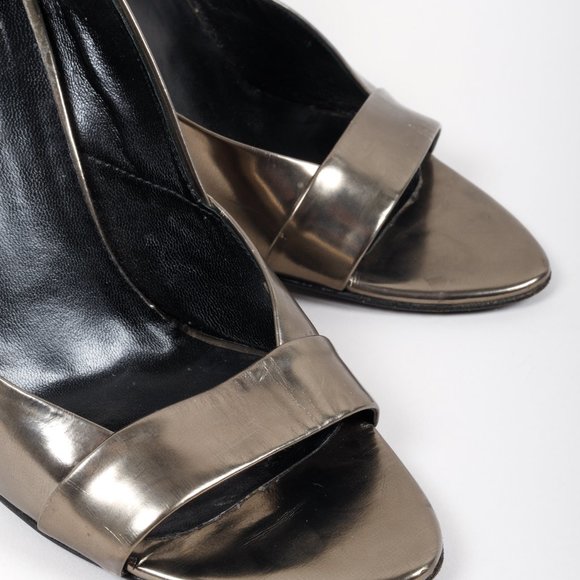 Versace Silver Metallic Sandals - Picture 7 of 10